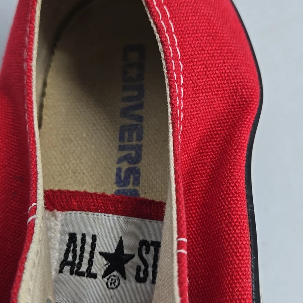 Converse Red and White Sneakers 9W 7M - Picture 11 of 12